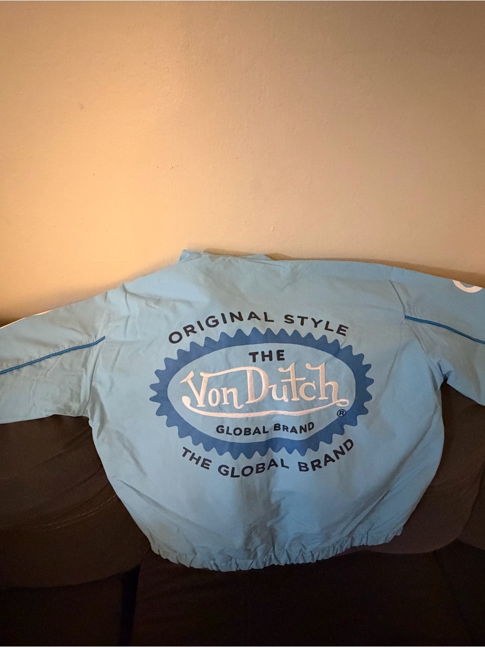 Von Dutch Light Blue Kids Logo Windbreaker